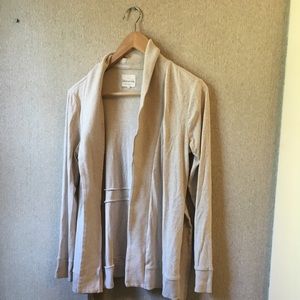 Oatmeal colored banana republic tie front cardigan